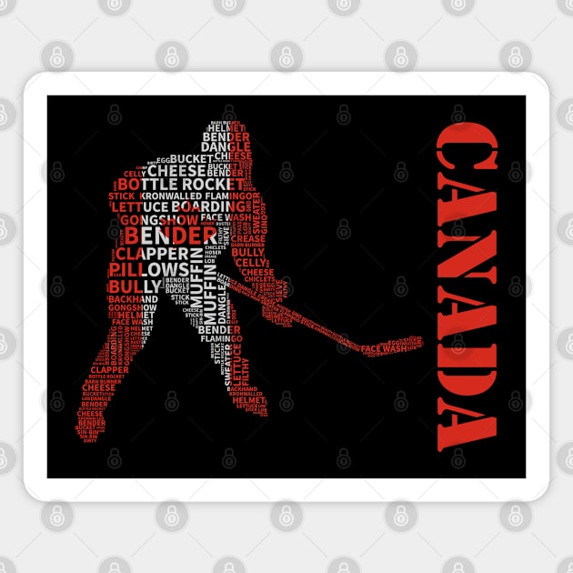 Canada Flag Hockey Magnet by TrickyGraphics